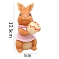 thumbnail image 4 of Exquisite Rabbit Figurine Animal Sculpture Desktop Ornament For Home, 4 of 7