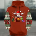 thumbnail image 3 of Mens Ugly Christmas Hoodies Plus Size Santa Claus Long Sleeve Sweatshirt Vacation Xmas Drawstring Pullover, 3 of 4