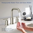 thumbnail image 6 of TVOFEK 8 inch Bathroom Faucet 3 Hole, Brushed Nickel Vanity Faucet with Metal Pop-Up Drain and Aerator for Restroom Lavatory RV Basin, 6 of 13