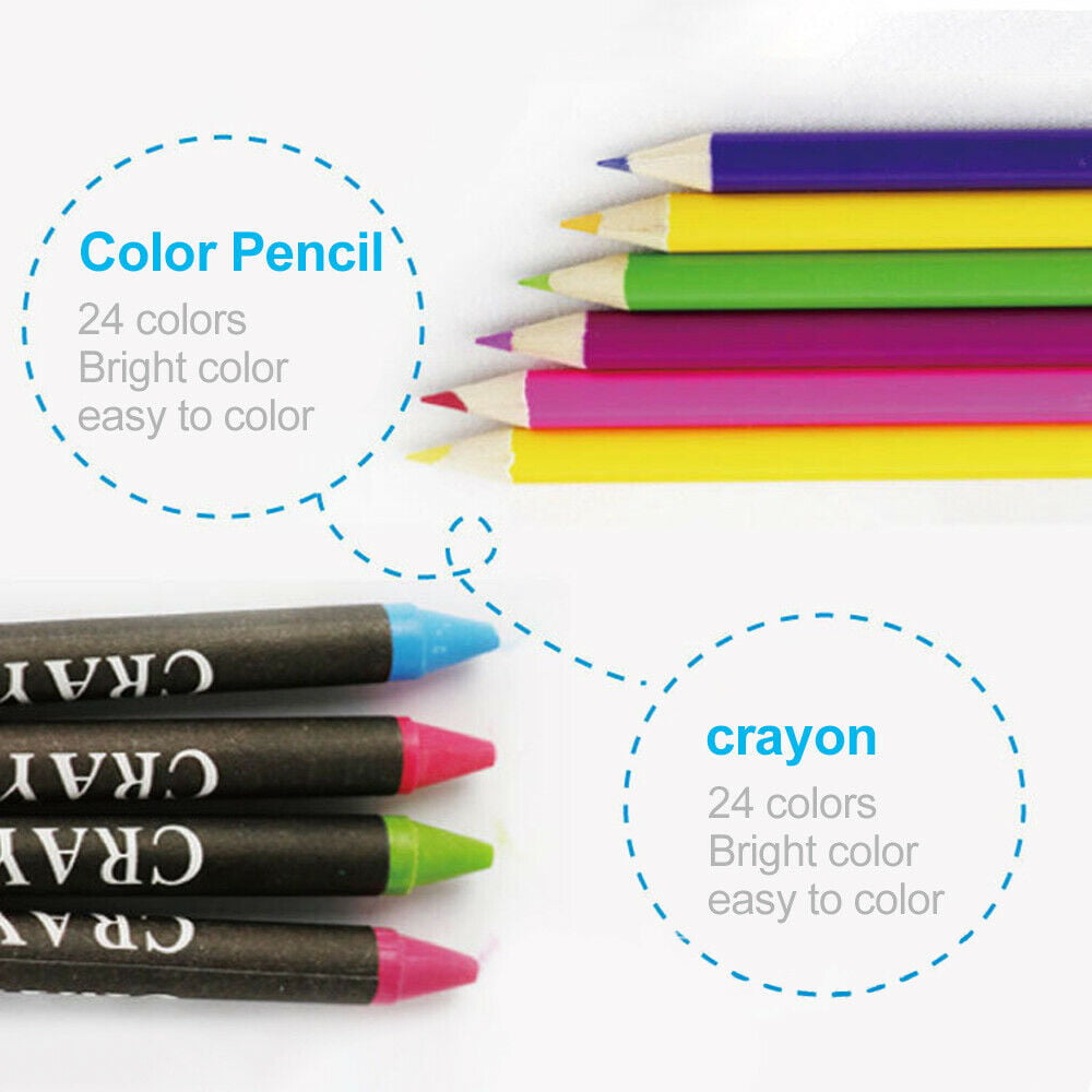 168pcs Kids Drawing Pen Art Set Kit Painting Sketching Color Pencils Crayon  Oil Pastel Watercolor Children Waxes Colores Lapices School Supplies Gifts