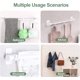 thumbnail image 2 of 8PCS No Drill Curtain Rod Brackets Upgraded Curtain Rod No Drilling Self Adhesive Curtain Rod Hooks with Screws, Nail Free Adjustable Curtain for Poles Less Than 4cm in Diameter (White), 2 of 5