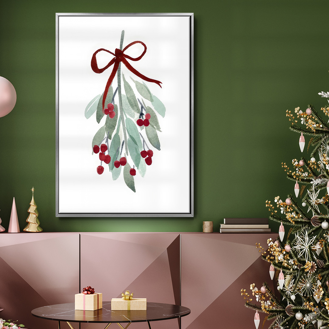 Come Across I - Framed Gallery Wrapped Holiday Canvas - 17 x 25 - Silver Frame