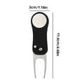 thumbnail image 2 of Soidarity Tenedor de Golf de acero inoxidable, marcador de bola de reparación verde, removedor de tono, juego de práctica de horquilla, herramientas de Golf Negro Soidarity OD003033-04B, 2 of 6
