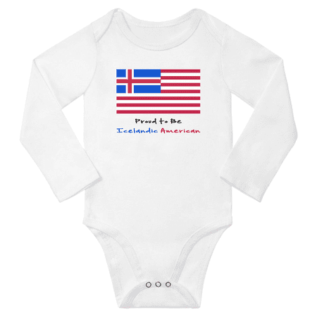 

Proud to be Icelandic American Baby Long Slevve Bodysuit (White 6-12 Months)