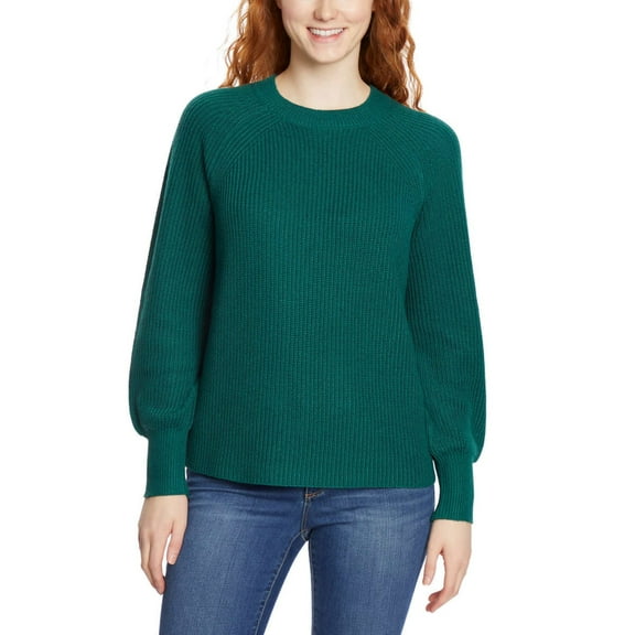 Jessica Simpson Womens Crewneck Sweater Green S