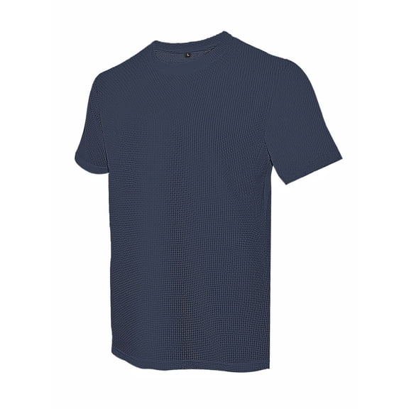 Mens Shirts Breeze Waffle Knit Short Sleeve Stylish Shirts Work Athletic Performance Shirts