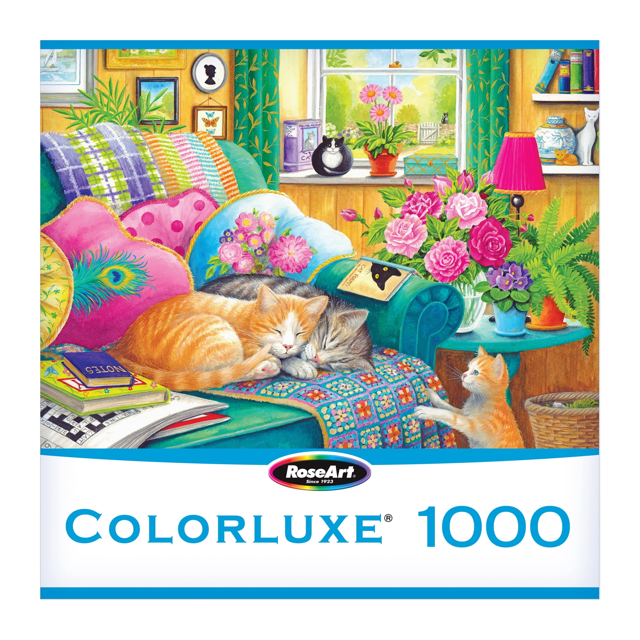 RoseArt - Colorluxe 1000 pièces - sieste de chat - Puzzle à emboîter pour adultes