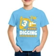 thumbnail image 4 of SUYIDA Boys Excavator Graphic Tee Casual Short Sleeve Shirt For Outdoor Play And Everyday Summer Wear Ages 3 To 13 Years Light Blue,6-7 Years, 4 of 4