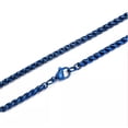 thumbnail image 3 of HOOUN Blue Neckace Simple Design Pendant Cube Stick Pendants Stainless Steel 24'', 3 of 5