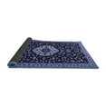 thumbnail image 2 of Ahgly Company Indoor Square Medallion Blue Traditional Area Rugs, 7' Square, 2 of 4
