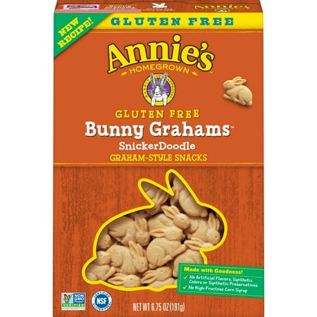 Cholesterol Free Gluten Free Cookies - Annie's Gluten Free Snickerdoodle Bunny Cookies, 6.75 oz