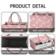 thumbnail image 4 of Large Capacity Tote Bag,Pink Christmas Santa Pattern Handbag Fashion Luxury Tote Bag,15.7"x13"x 5.1" Inches,Laptop Compatible, 4 of 6