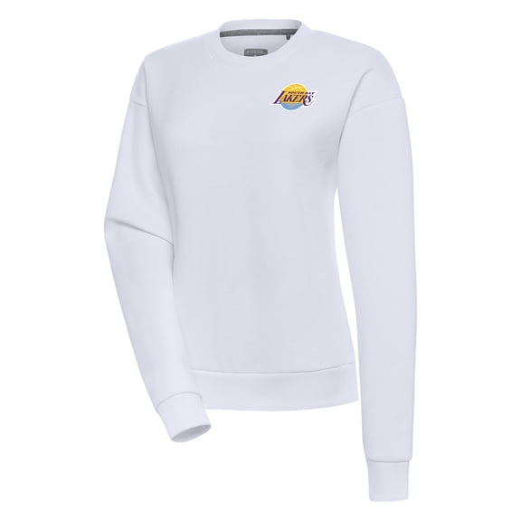 Women's Antigua White South Bay Lakers Victory Pullover Sweatshirt