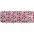thumbnail image 5 of SKYSONIC 2'X6' Heart Cow Spotted Pink Runner Rug with Rubber Backing, Valentine's Day Non Slip Entryway Rug Runner Washable Soft Area Rug Carpet for Hallway Bedroom Kitchen Decor, 5 of 6