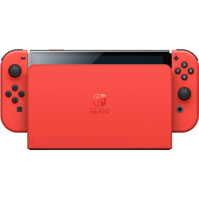 2023 New Nintendo Switch OLED Model Mario Red Edition Joy Con 64GB Console  HD Screen & LAN-Port Dock with Super Mario RPG, Mytrix 128GB MicroSD Card  and Accessories -JP Version Region Free 