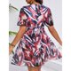 thumbnail image 4 of Trajes de baño Amzcrzy Tankini para mujer, trajes de baño, bikini con control de abdomen para mujer, estampado de moda con almohadilla para el pecho, sin aros, bikini, traje de baño rojo sandía, 5XL, 4 of 8