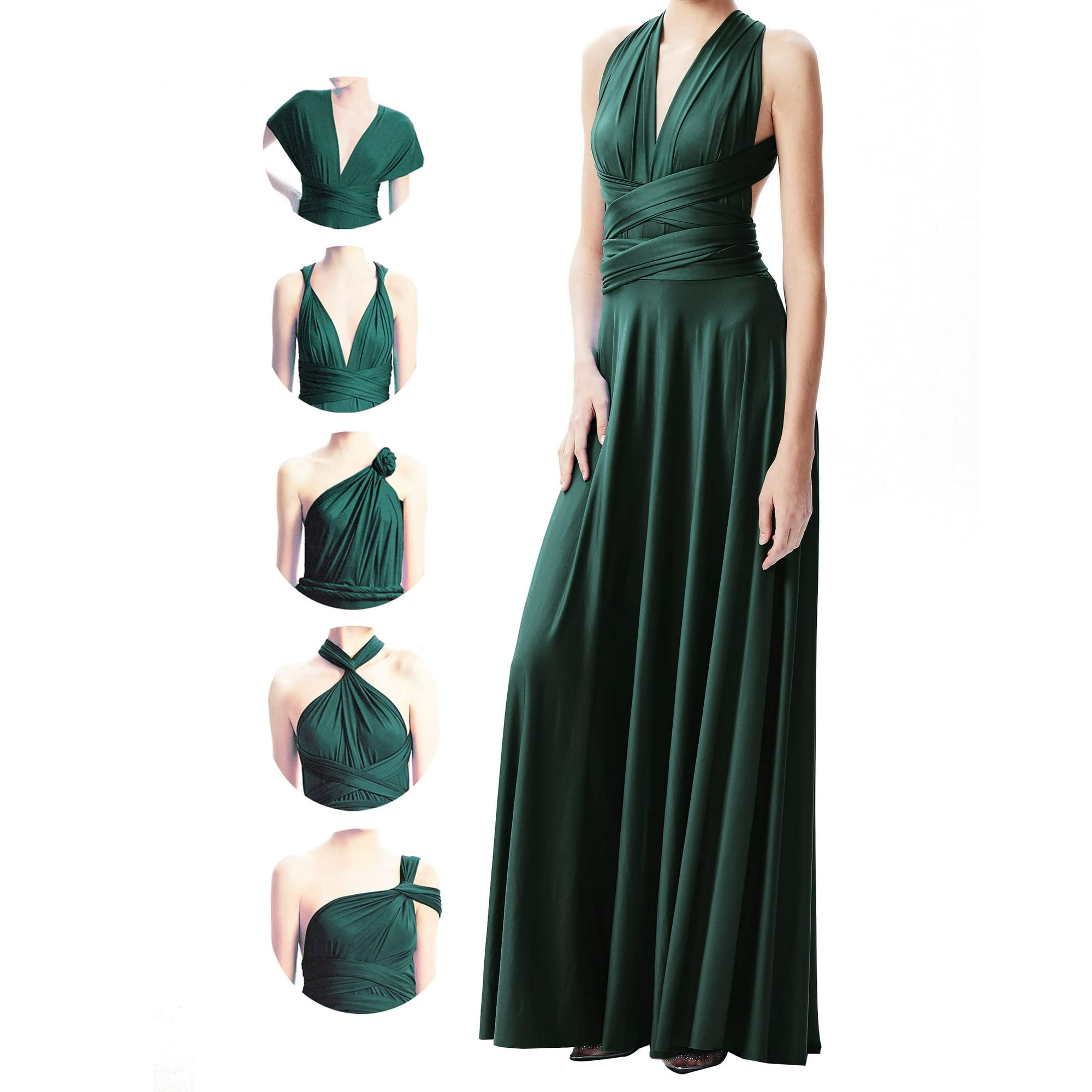 Dark green multiway dress hot sale