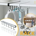 thumbnail image 3 of Clothes, Coat and Pant Hangers Under Cabinet Hanger Rack Kitchen Paper Roll Towel Hanger Rack Bathroom Organizer, 3 of 7