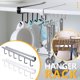 thumbnail image 1 of Soporte para colgadores bajo el armario con 6 ganchos • Blanco o negro • Organizador de acero para toallas de cocina y utensilios • 10,63" x 2,95", 1 of 3