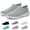 Gray, variant on Women's Slip On Walking Shoes with Arch Support Lightweight Sock Tennis Sneakers Anti-Slip Elastic Knit Breathable for Gym Casual Sneakers