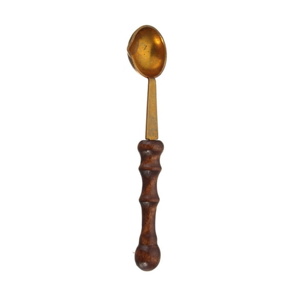 FELTECHELECTR Letter Craft Spoon Vintage Wood 1Set Wax Melting Artists Use
