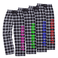 thumbnail image 2 of Adult Field Hockey Black and White Flannel Pants (Neon Pink, Adult X-Large), 2 of 2