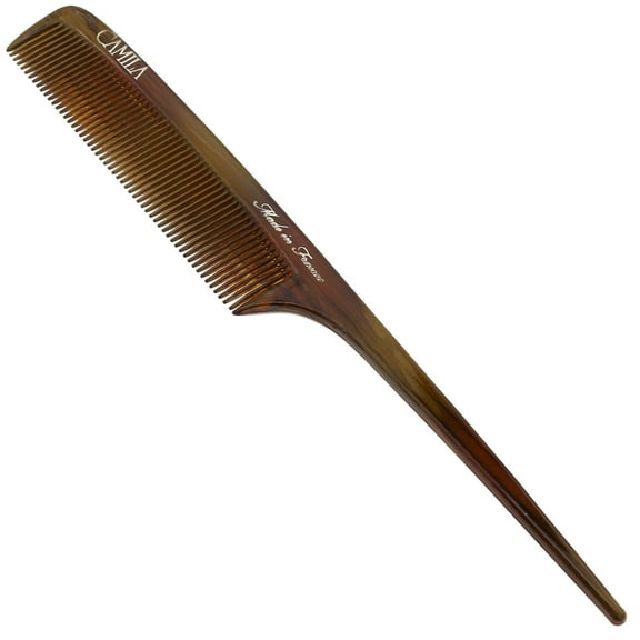 Wood Print Rattail Comb for Sectioning and Styling