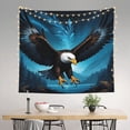 thumbnail image 2 of Sikiie Night Sky Forest Bald Eagle tapestry wall hanging home decor for bedrooms, living rooms, dorms 60x51in, 2 of 6