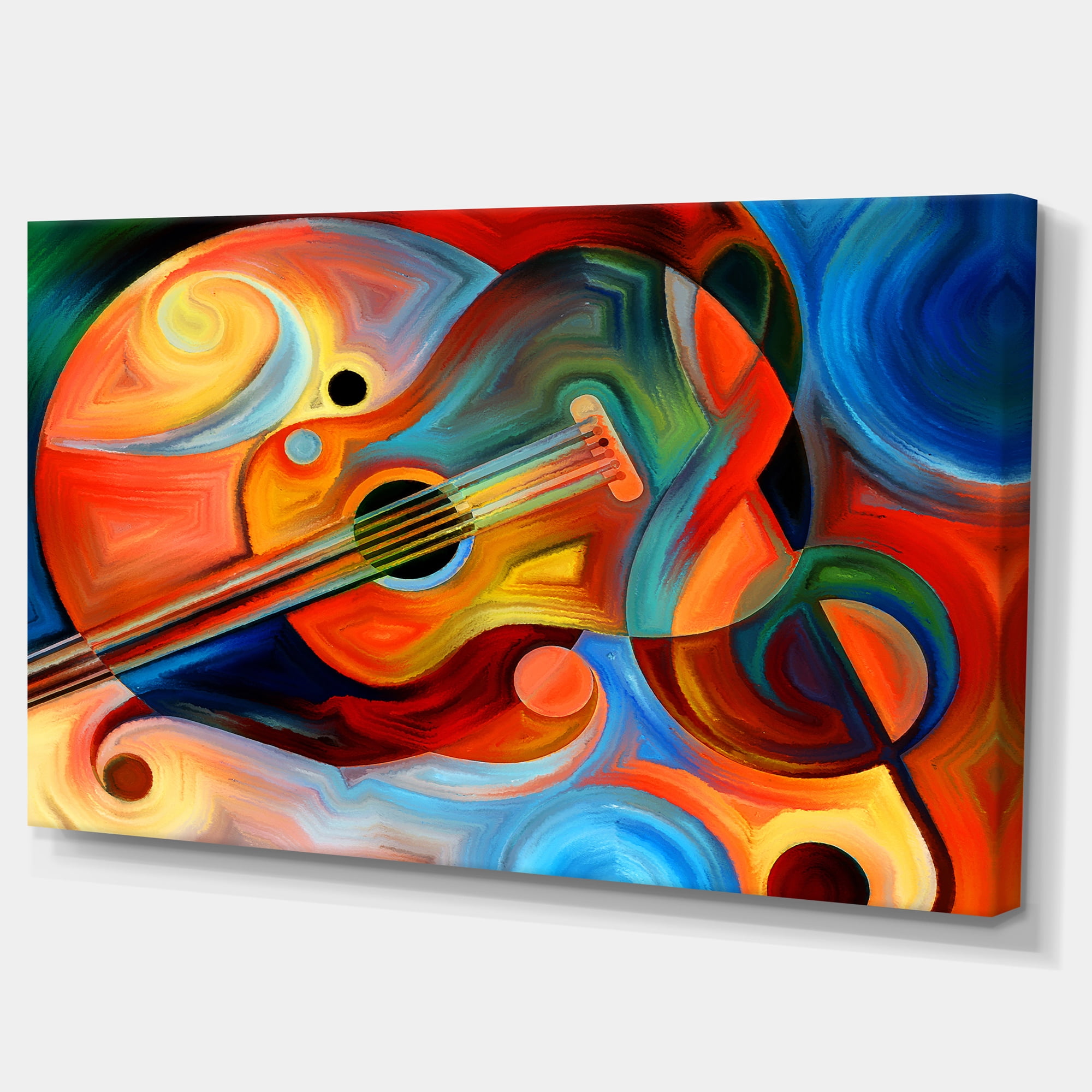 Designart Music and Rhythm Abstract Canvas Art Print 40x30