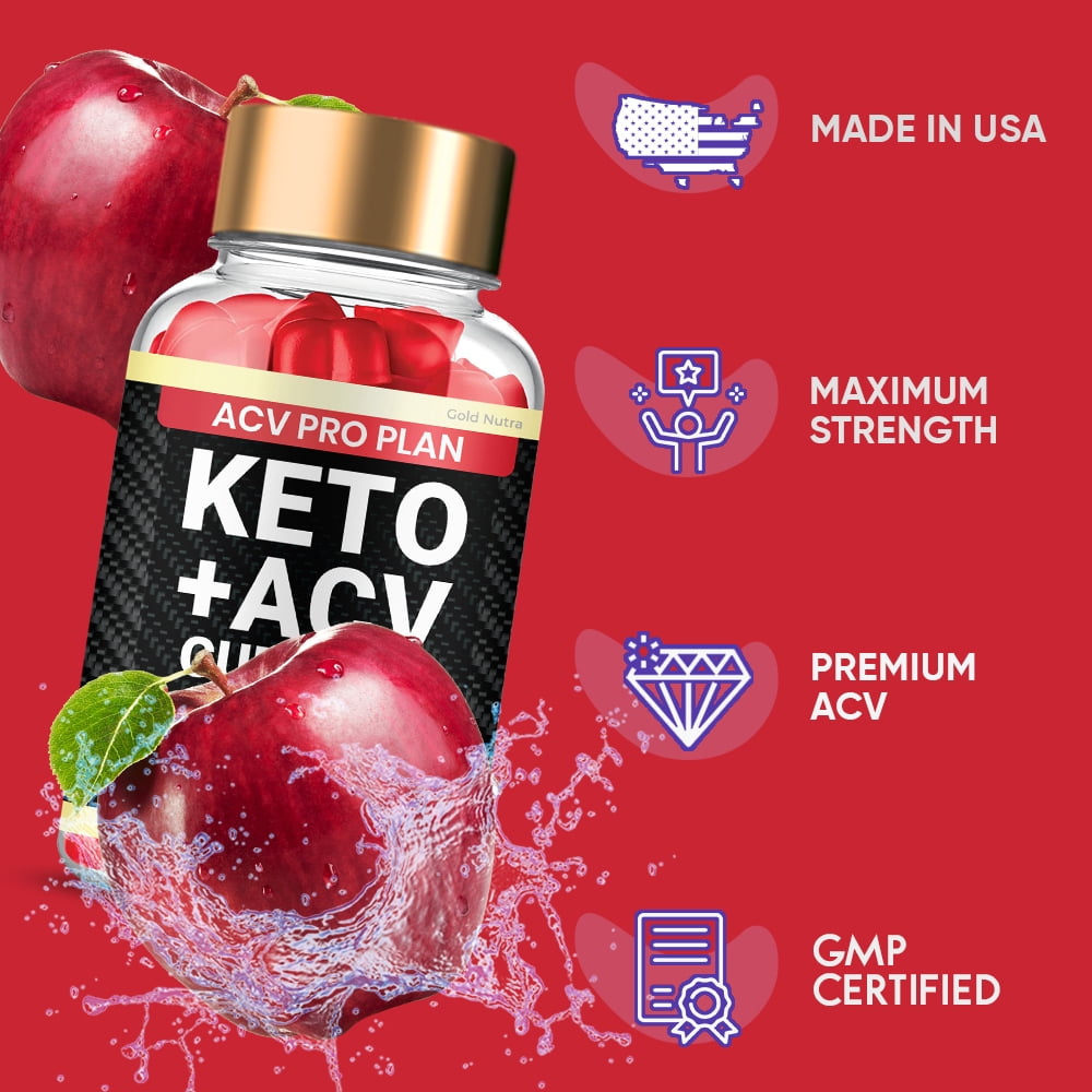 ACV Pro Plan Keto Plus ACV, Advanced Weight Management Formula Maximum Strength, ACV Pro Plan Keto ACV Gummies (5 Bottles)