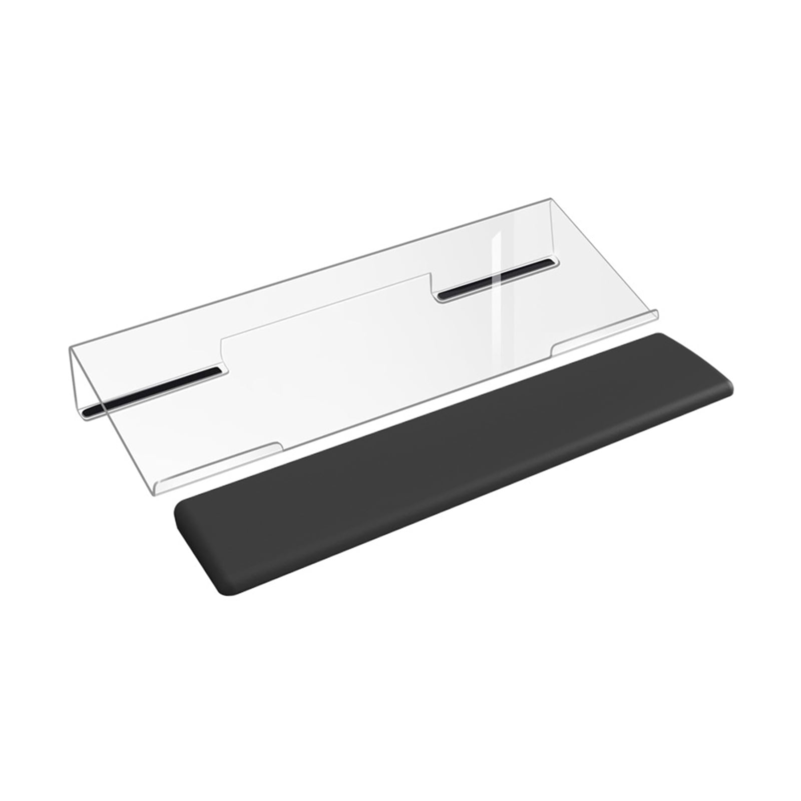 Keyboard Stand with Silicone Wrist Rest Acrylic Space Saving Computer Keyboard Risers with Wrist Support for Comfortable