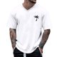 thumbnail image 2 of Blusas y camisas de manga corta con cuello en V para hombre, camisetas deportivas de manga corta con cuello en V, camisetas deportivas de trabajo, camisetas de verano para hombre, blusas de manga cort, 2 of 4