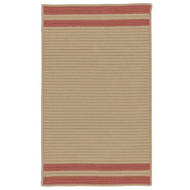 Colonial Mills Rug DE35R060X096S Denali End Stripe Braided Area Rug Brick Red - 5 x 8 ft.