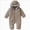O41-Grey, variant on 0-3 Months Newborn Baby Bear Outfit Suit With Fold Over Mittens Footies Girls Boys Winter Fleece Clothes Hooded Romper Snowsuit