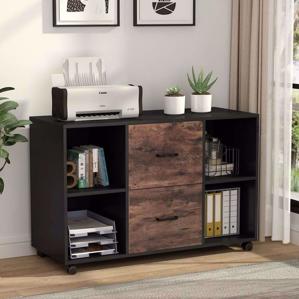 Tribesigns 2 Drawer Wood File Cabinet, File Storage Shelves