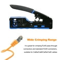 thumbnail image 4 of Lepmerk Kit d'Outils de Fronçage Premium RJ45 avec Design Transparent pour Câbles Cat5/Cat5e/Cat6/Cat6a, Comprend 100 Connecteurs, 100 Couvercles, Pinces Réseau, Testeur et Ensemble de Lames [Bleu], 4 of 6