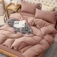 thumbnail image 6 of PURE ERA Duvet Cover Set 3pc Ultra Soft Jersey Knit 100% Cotton Breathable Stretchy California King Dusty Rose Pink, 6 of 7