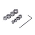thumbnail image 1 of 9Pcs/Set Woodworking Drill Stopper Positioning Stop Ring Drilling Depth Controller Stainless Steel Triple Connections, 1 of 8
