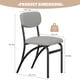 thumbnail image 3 of Yeshouse Sillas de comedor, sillas de comedor Boucle conjunto de 4, a mediados del siglo moderno tapizado de la cocina sillas de comedor con patas de Metal arquepara la cocina sala de estar, 3 of 7