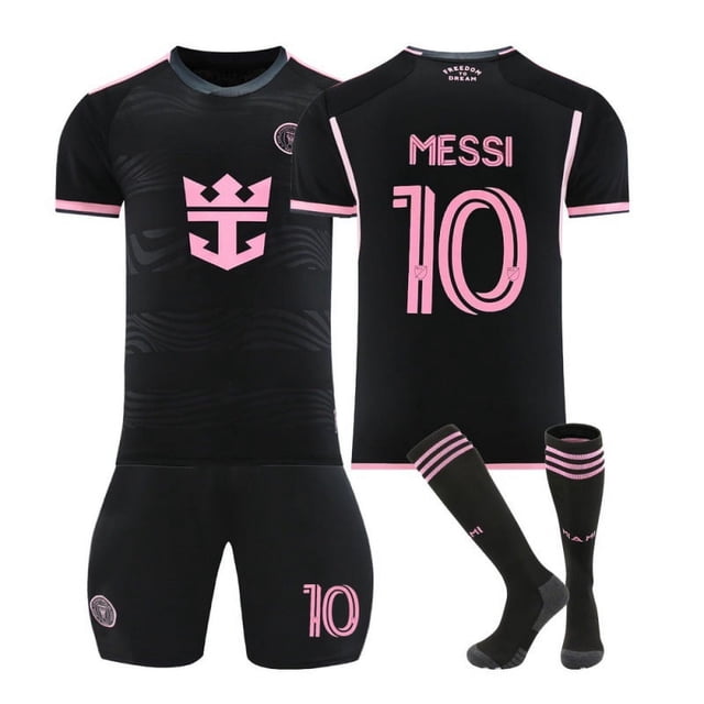 2324 Miami Messi Jersey Home Size 10 2425 Home And Away MLB Children's Football Jersey Set