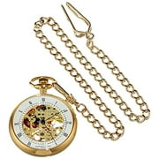 Charles-Hubert Paris Men's Charles Hubert Gold Finish Brass Open Face Pocket Watch XWA2767