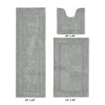 thumbnail image 2 of Better Trends 3 Piece Bathroom Rugs Set 100% Cotton Soft Bath Rug Water Absorbent, Reversible, Machine Washable for Bathroom Decor Toilet Base Contour, Luxury Runner Mat Silver Lux Collection, 2 of 4