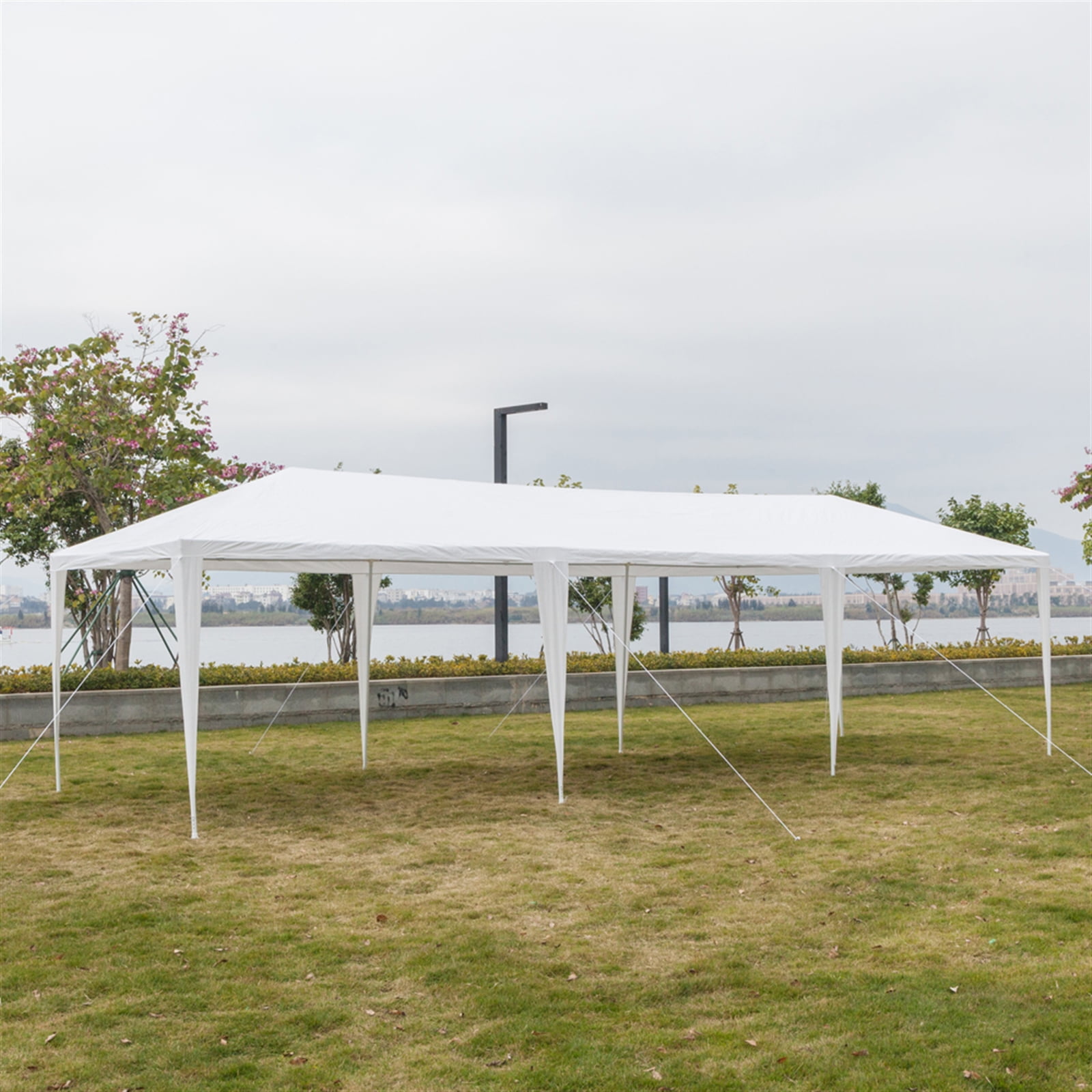 Kepooman 3 x 9m Canopy, Portable Folding Instant Canopy Tent, Outdoor Canopies, White, Seven Sides Kepooman 3 x 9m Canopy, Portable Folding Instant Canopy Tent, Outdoor Canopies, White, Seven Sides