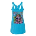 thumbnail image 3 of Colorful Beagle | Dogs Love You | Dean Russo Art Animal Lover Tri-Blend Racerback Tank Top, Vintage Turquoise, Large, 3 of 6