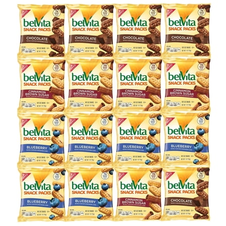 Belvita Breakfast Biscuits Bite-Size, HHA1 Variety, 1 oz snack packs BelVita (12 Count)| Bonus Mystery Snack By MAJUU CONNECT INCLUDED.
