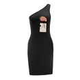 thumbnail image 4 of Vestido de mujer con hombros descubiertos, vestido de primavera y verano para viajes en la calle, mujer M, 4 of 7