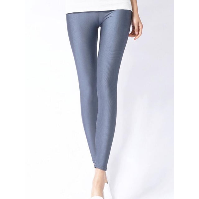 Shiny Pant Leggings Hot Selling Leggings Solid Color Fluorescent Spandex Elasticity
