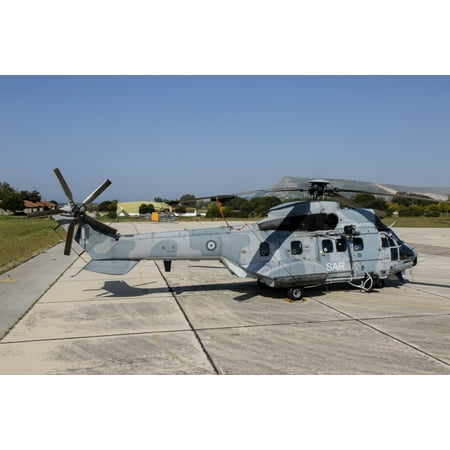 A Hellenic Air Force Super Puma search and rescue helicopter Canvas Art - Timm ZiegenthalerStocktrek Images (17 x (Best Search And Rescue Helicopter)