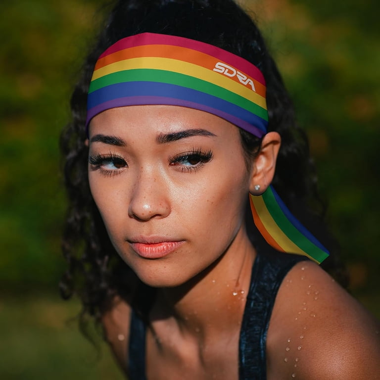 Suddora Adult Unisex Pride Rainbow Tie Headband, Multi-color 