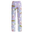 thumbnail image 4 of FrzhBrz Easter Pajama Pants Women Cute Bunny Pj Bottoms Cute Easter Graphic Comfy Wide Leg Drawstring Pajama Lounge Pants, 4 of 6